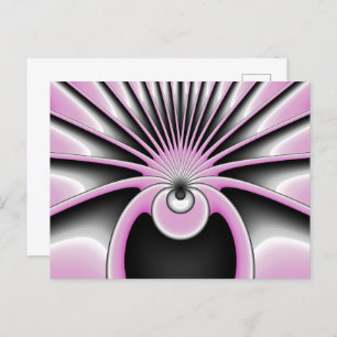 Modern Abstract Crazy Fractal Art Pattern Briefkaart