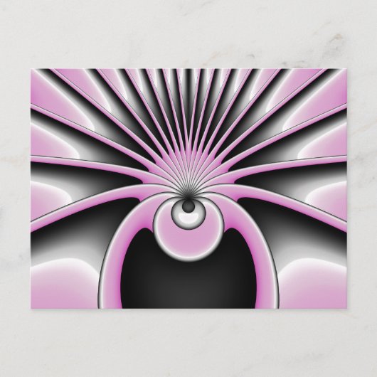 Modern Abstract Crazy Fractal Art Pattern Briefkaart (Voorkant)