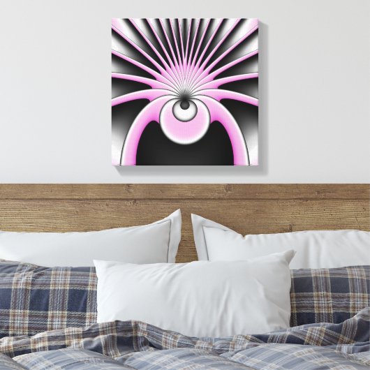 Modern Abstract Crazy Fractal Art Pattern Canvas Afdruk (Insitu (Slaapkamer))