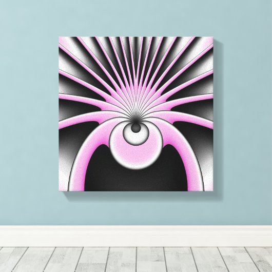 Modern Abstract Crazy Fractal Art Pattern Canvas Afdruk (Insitu (Houten vloer))