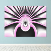 Modern Abstract Crazy Fractal Art Pattern Canvas Afdruk (Insitu (Houten vloer))