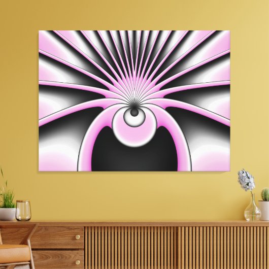Modern Abstract Crazy Fractal Art Pattern Canvas Afdruk (Insitu (Woonkamer))