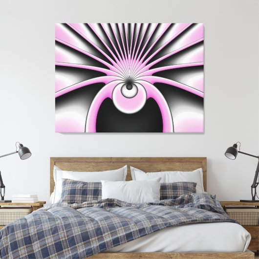 Modern Abstract Crazy Fractal Art Pattern Canvas Afdruk (Insitu (Slaapkamer))