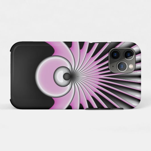 Modern Abstract Crazy Fractal Art Pattern Case-Mate iPhone Case (Achterkant (horizontaal))