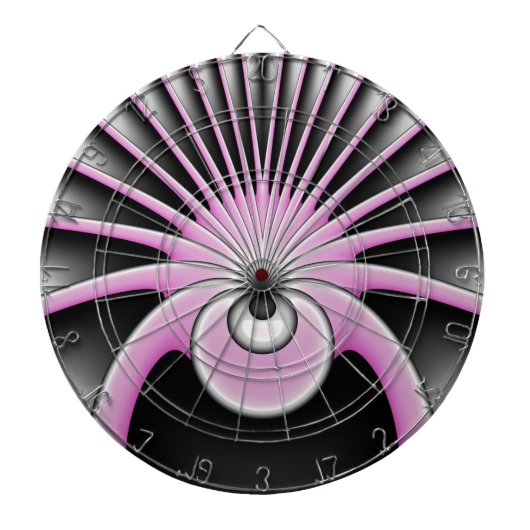 Modern Abstract Crazy Fractal Art Pattern Dartbord (Voorkant)