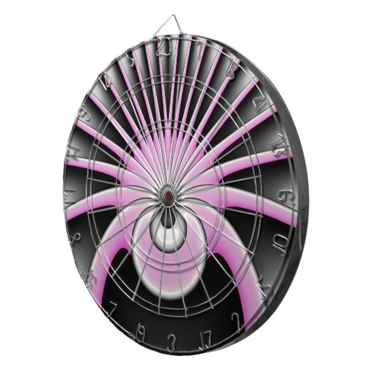 Modern Abstract Crazy Fractal Art Pattern Dartbord (Voorkant Rechts)