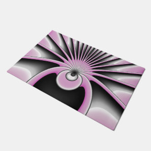 Modern Abstract Crazy Fractal Art Pattern Deurmat