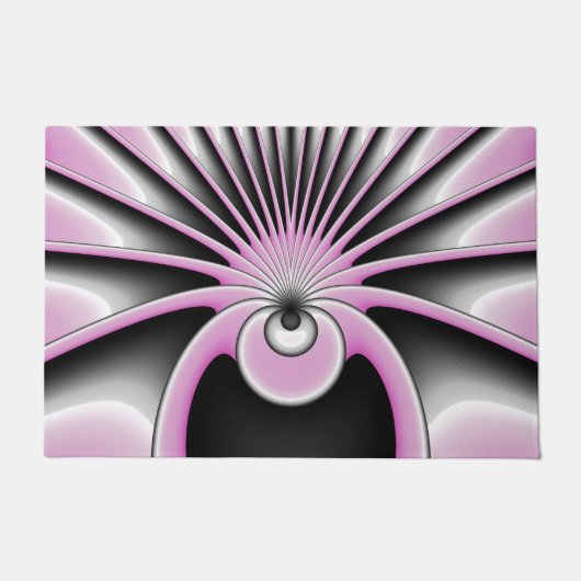 Modern Abstract Crazy Fractal Art Pattern Deurmat (Voorkant)