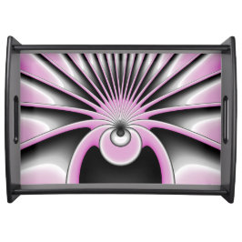 Modern Abstract Crazy Fractal Art Pattern Dienblad