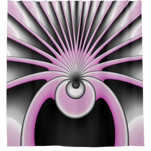 Modern Abstract Crazy Fractal Art Pattern Douchegordijn (Voorkant)