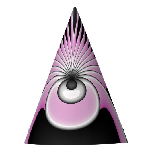 Modern Abstract Crazy Fractal Art Pattern Feesthoedjes (Voorkant)