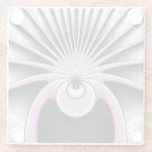 Modern Abstract Crazy Fractal Art Pattern Glazen Onderzetter (Achterkant)