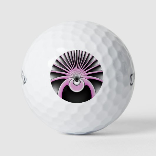 Modern Abstract Crazy Fractal Art Pattern Golfballen (Voorkant)