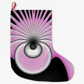 Modern Abstract Crazy Fractal Art Pattern Grote Kerstsok (Voorkant)