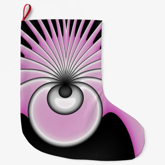 Modern Abstract Crazy Fractal Art Pattern Grote Kerstsok (Voorkant)