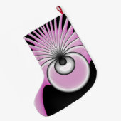 Modern Abstract Crazy Fractal Art Pattern Grote Kerstsok (Achterkant (Hangend))