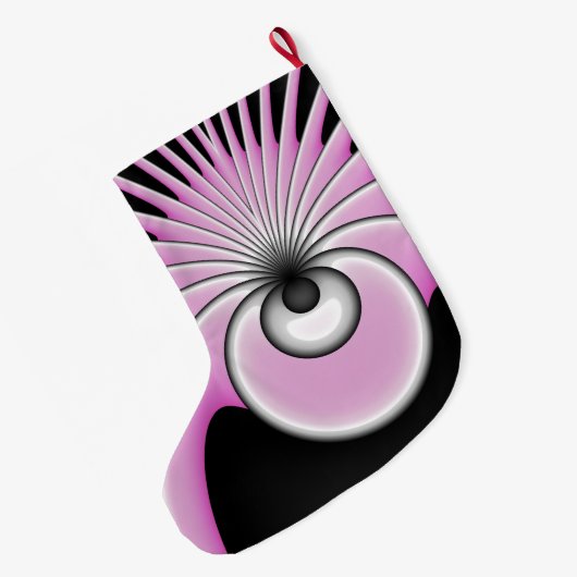 Modern Abstract Crazy Fractal Art Pattern Grote Kerstsok (Achterkant (Hangend))