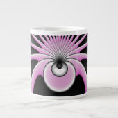 Modern Abstract Crazy Fractal Art Pattern Grote Koffiekop (Voorkant)