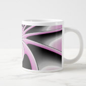 Modern Abstract Crazy Fractal Art Pattern Grote Koffiekop (Rechts)