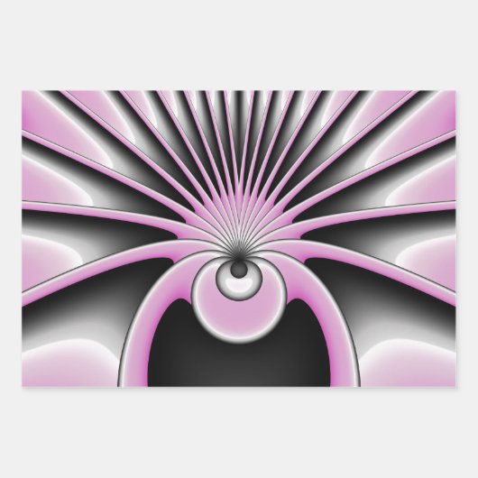 Modern Abstract Crazy Fractal Art Pattern Inpakpapier Vel (Voorkant 3)