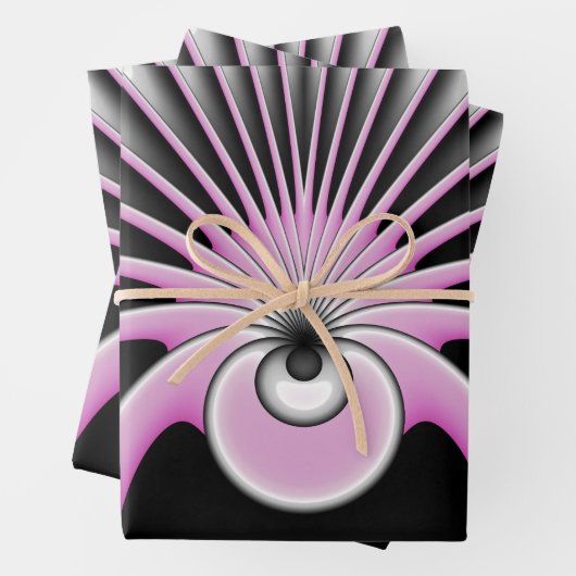 Modern Abstract Crazy Fractal Art Pattern Inpakpapier Vel (In situ)