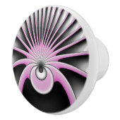 Modern Abstract Crazy Fractal Art Pattern Keramische Knop (Rechts)