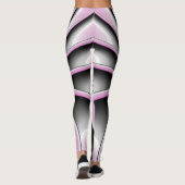 Modern Abstract Crazy Fractal Art Pattern Leggings (Achterkant)