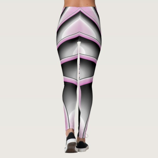 Modern Abstract Crazy Fractal Art Pattern Leggings (Achterkant)