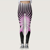 Modern Abstract Crazy Fractal Art Pattern Leggings (Voorkant)