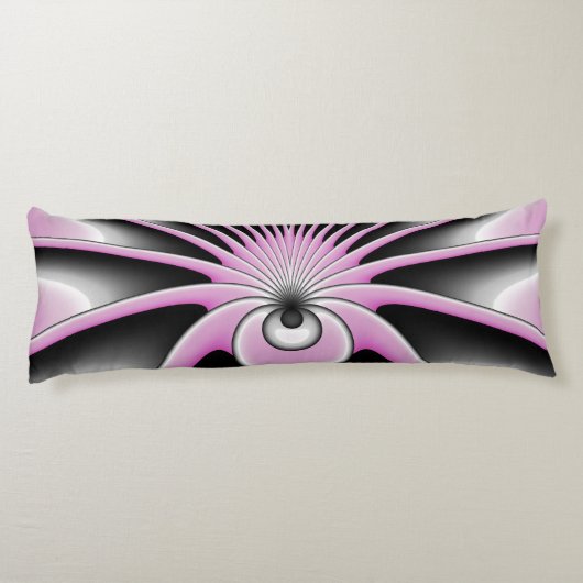 Modern Abstract Crazy Fractal Art Pattern Lichaamskussen (Achterkant)