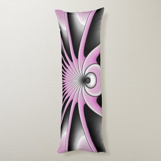 Modern Abstract Crazy Fractal Art Pattern Lichaamskussen (Achterkant (Verticaal))