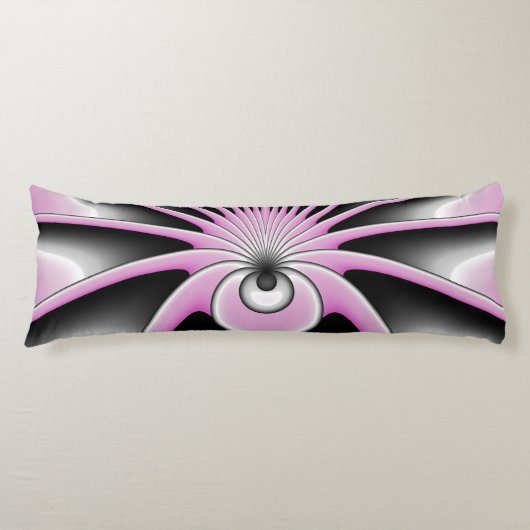 Modern Abstract Crazy Fractal Art Pattern Lichaamskussen (Voorkant)