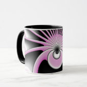 Modern Abstract Crazy Fractal Art Pattern Mok (Voorkant links)