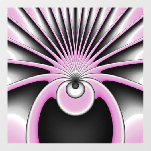 Modern Abstract Crazy Fractal Art Pattern Raamsticker (Vel)