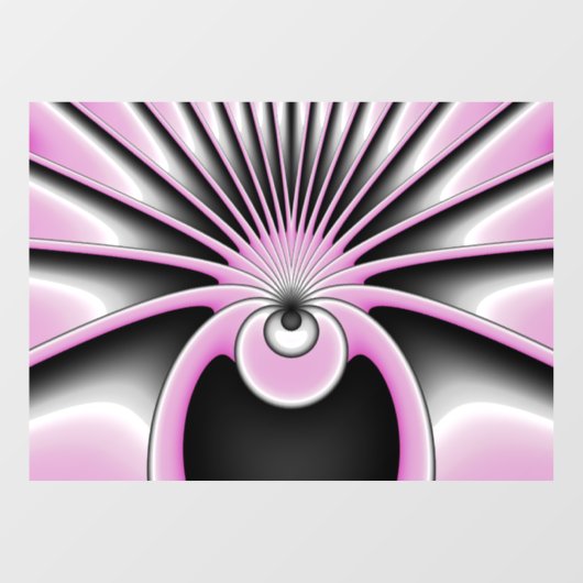 Modern Abstract Crazy Fractal Art Pattern Raamsticker (Vel)