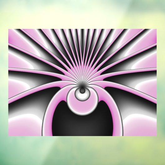 Modern Abstract Crazy Fractal Art Pattern Raamsticker (Vel 3)