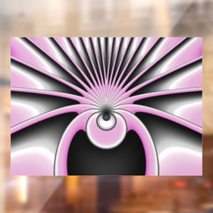 Modern Abstract Crazy Fractal Art Pattern Raamsticker