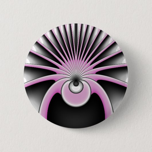 Modern Abstract Crazy Fractal Art Pattern Ronde Button 5,7 Cm (Voorkant)