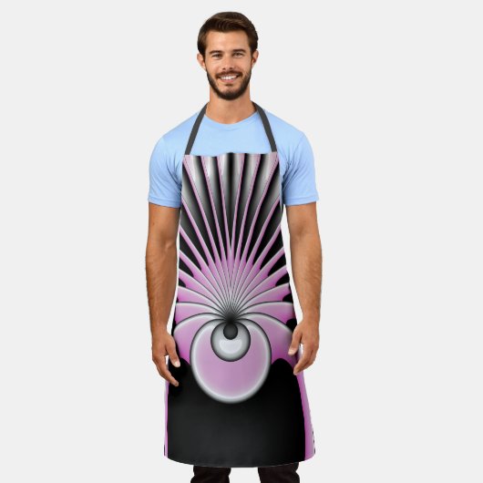 Modern Abstract Crazy Fractal Art Pattern Schort (Gedragen)