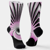Modern Abstract Crazy Fractal Art Pattern Sokken (Gebogen)