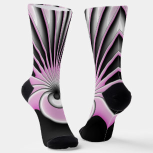 Modern Abstract Crazy Fractal Art Pattern Sokken