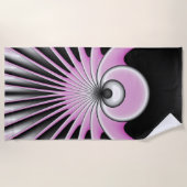 Modern Abstract Crazy Fractal Art Pattern Strandlaken (Voorkant)