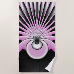 Modern Abstract Crazy Fractal Art Pattern Strandlaken