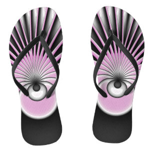 Modern Abstract Crazy Fractal Art Pattern Teenslippers