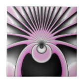 Modern Abstract Crazy Fractal Art Pattern Tegeltje (Voorkant)