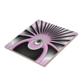 Modern Abstract Crazy Fractal Art Pattern Tegeltje (Zijkant)