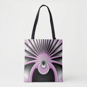 Modern Abstract Crazy Fractal Art Pattern Tote Bag