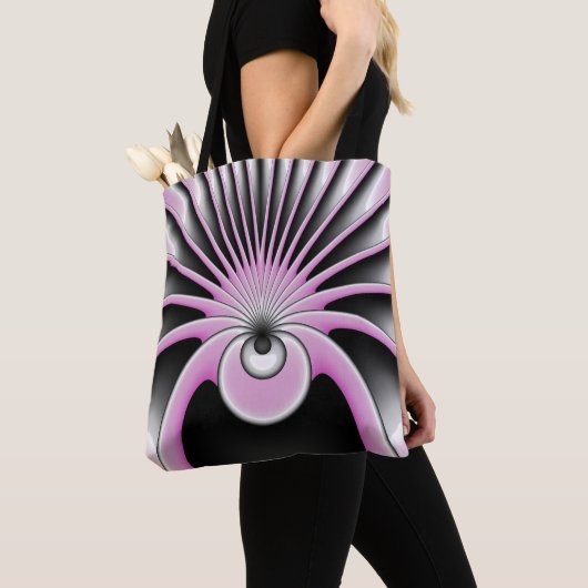 Modern Abstract Crazy Fractal Art Pattern Tote Bag (Dichtbij)
