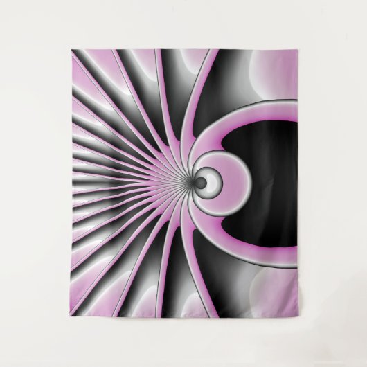 Modern Abstract Crazy Fractal Art Pattern Wandkleed (Voorkant)