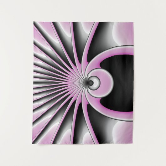 Modern Abstract Crazy Fractal Art Pattern Wandkleed (Voorkant)